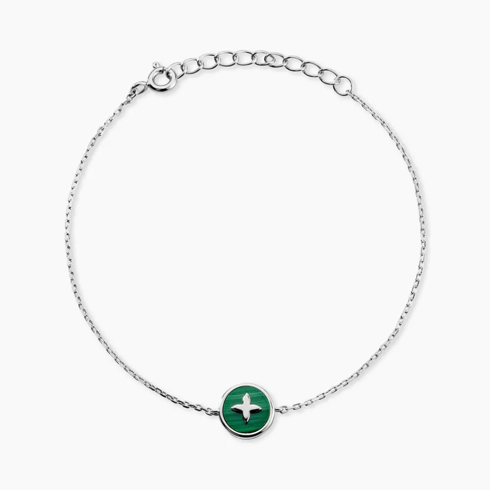Marc Orian Bracelets|Bijoux Fantaisie > Bracelet Talismania Argent Blanc Malachite