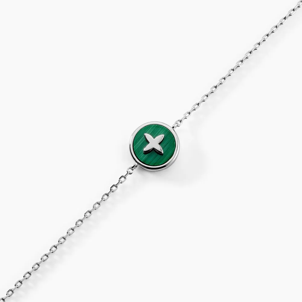 Marc Orian Bracelets|Bijoux Fantaisie > Bracelet Talismania Argent Blanc Malachite