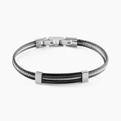 Marc Orian Bracelets Homme|Bracelets Acier Inoxydable > Bracelet Tobby Acier Blanc Cristal