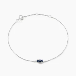 Bracelet Trinitie Or Blanc Saphir Diamant