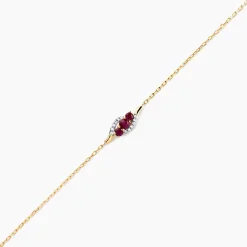 Bracelet Trinitie Or Jaune Rubis Diamant