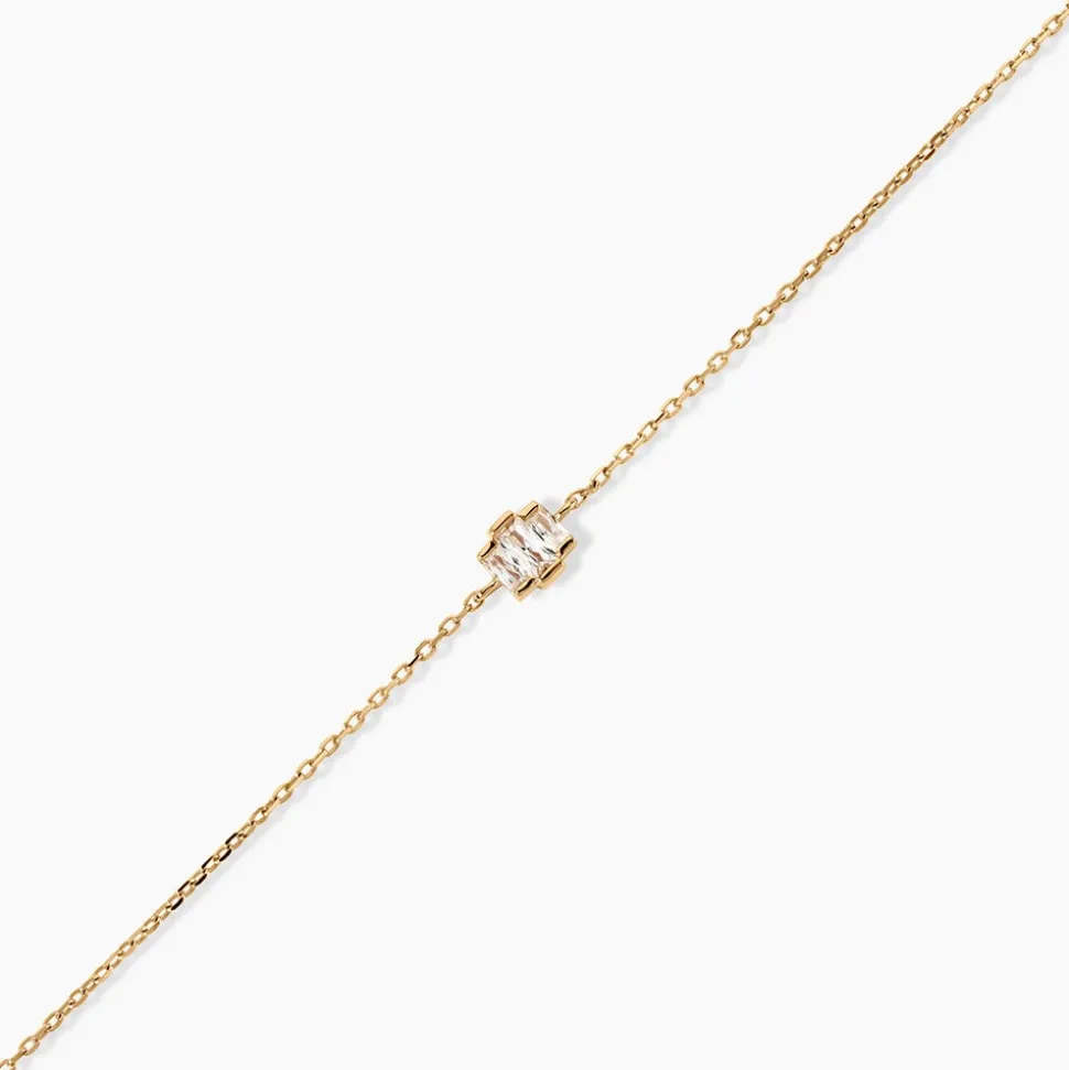 Bracelet Valentyne Plaque Or Jaune Oxyde De Zirconium