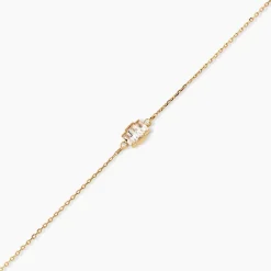 Bracelet Valentyne Plaque Or Jaune Oxyde De Zirconium