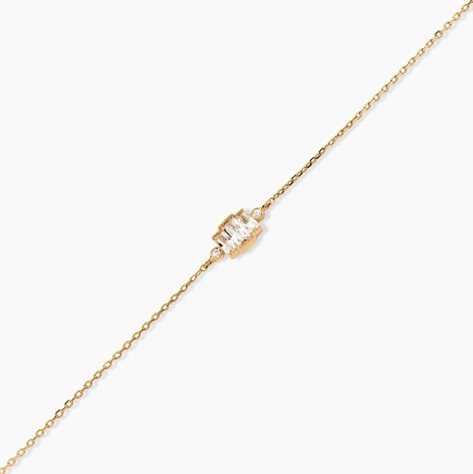 Bracelet Valentyne Plaque Or Jaune Oxyde De Zirconium