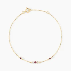 Marc Orian Bracelets Or|Bracelets > Bracelet Valora Or Jaune Rhodolite Oxyde De Zirconium