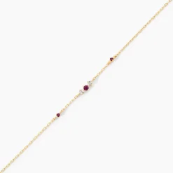 Marc Orian Bracelets Or|Bracelets > Bracelet Valora Or Jaune Rhodolite Oxyde De Zirconium