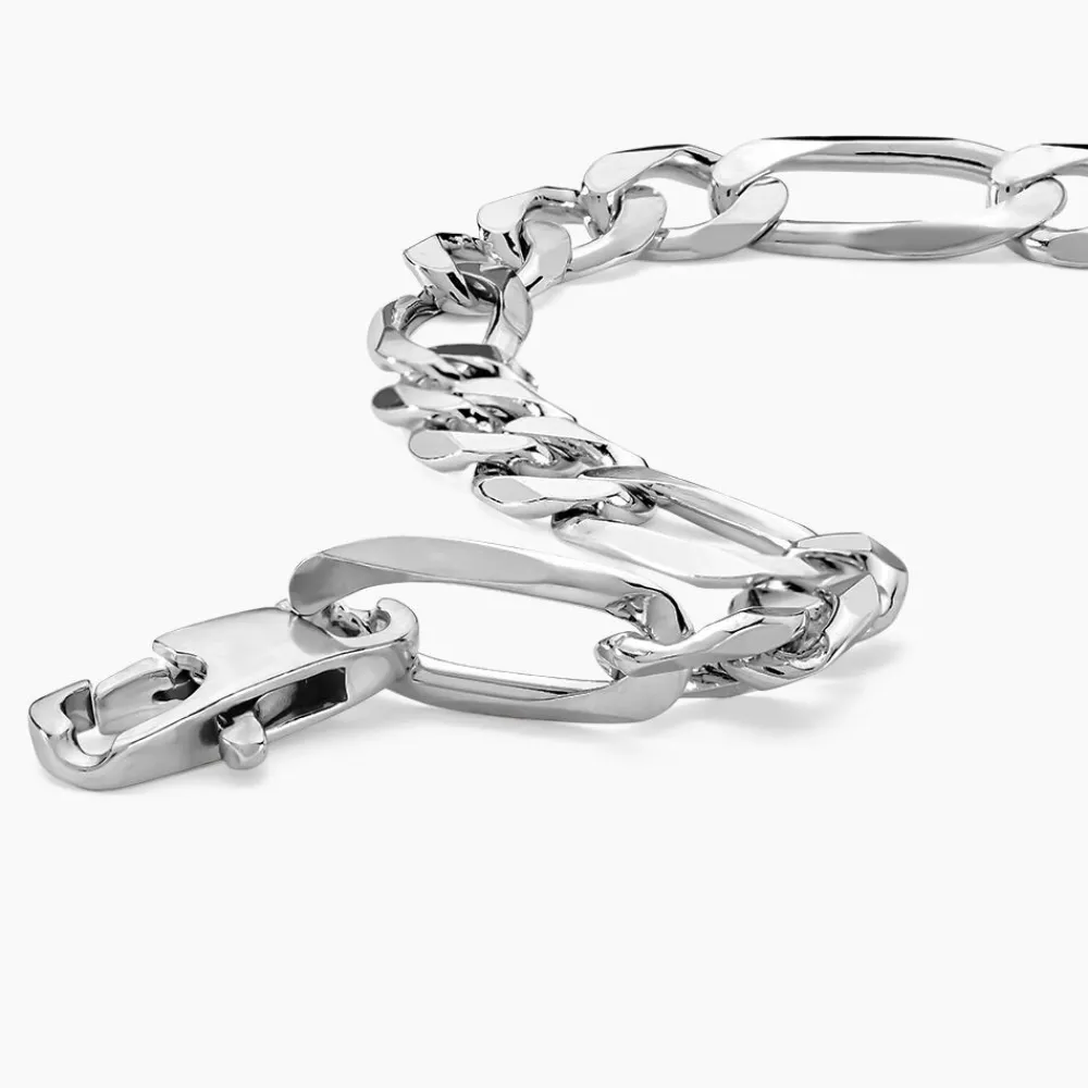 Marc Orian Bracelets Homme|Bijoux Homme > Bracelet Vivian Maille Alternee 1/3 Argent Blanc