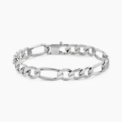 Marc Orian Bracelets Homme|Bijoux Homme > Bracelet Vivian Maille Alternee 1/3 Argent Blanc