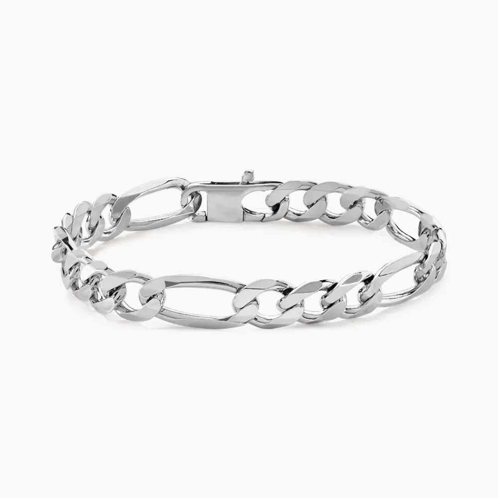 Marc Orian Bracelets Homme|Bijoux Homme > Bracelet Vivian Maille Alternee 1/3 Argent Blanc