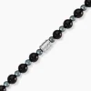Bracelet Younes Acier Argenté Agate Hématite