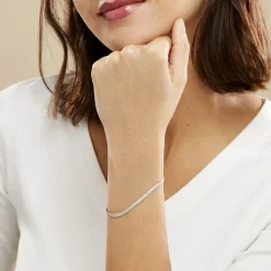 Marc Orian Bracelets Mailles|Bracelets > Bracelet Zoubeida Argent Blanc