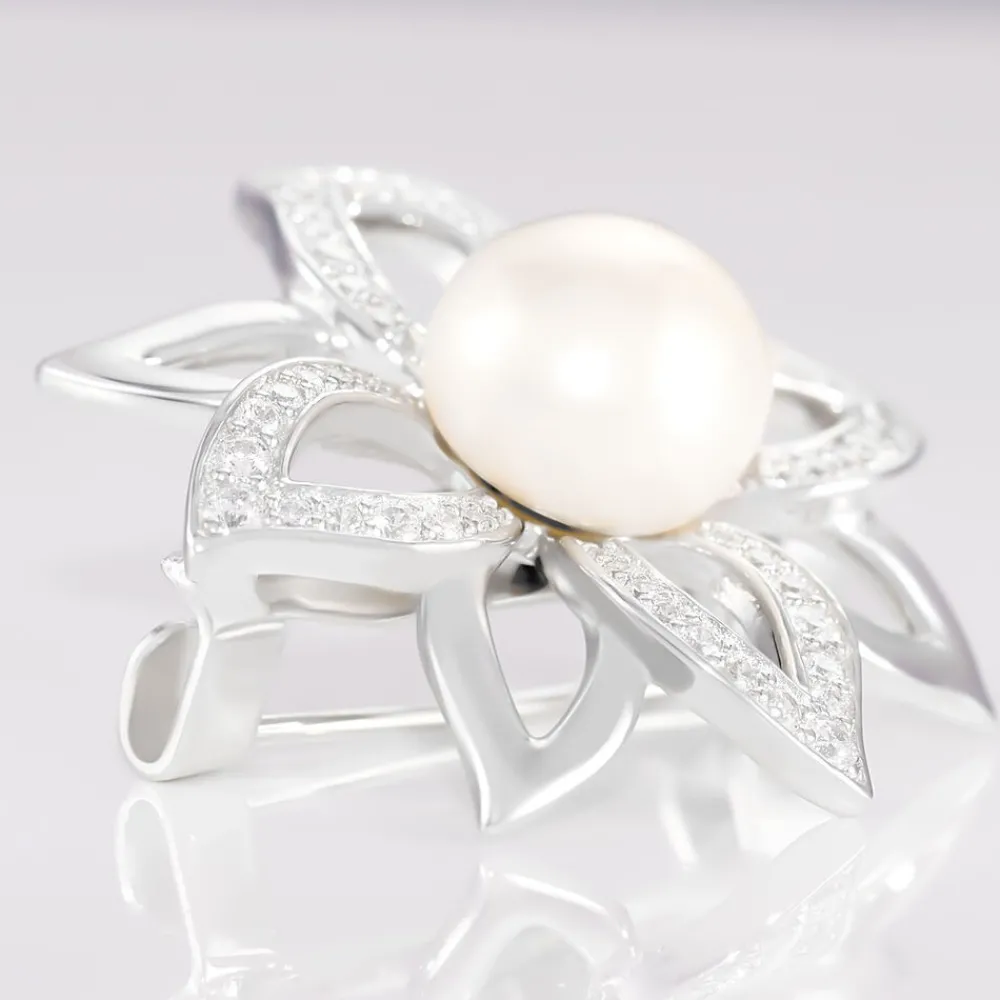 Marc Orian Idées Cadeaux Femme|Bijoux Argent > Broche Bonifacio Argent Blanc Oxyde De Zirconium