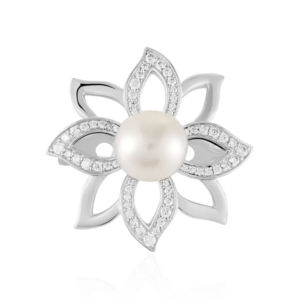 Marc Orian Idées Cadeaux Femme|Bijoux Argent > Broche Bonifacio Argent Blanc Oxyde De Zirconium