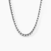 Marc Orian Colliers Fantaisie|Colliers > Chaine Emrick Acier Blanc