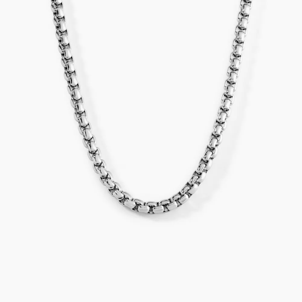Marc Orian Colliers Fantaisie|Colliers > Chaine Emrick Acier Blanc