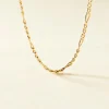 Marc Orian Colliers|Colliers Femme > Chaîne Cameo Maille Alternee 1/3 Or Jaune