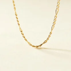 Marc Orian Colliers|Colliers Femme > Chaîne Cameo Maille Alternee 1/3 Or Jaune