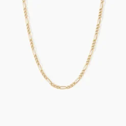 Marc Orian Colliers|Colliers Femme > Chaîne Cameo Maille Alternee 1/3 Or Jaune