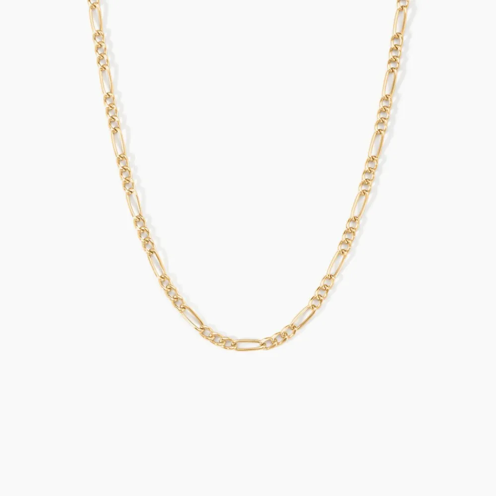 Marc Orian Colliers|Colliers Femme > Chaîne Cameo Maille Alternee 1/3 Or Jaune