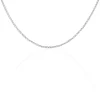 Chaîne Capucin Or Blanc Maille Marine Plate