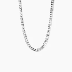 Marc Orian Chaines Argent|Colliers > Chaîne Casper Maille Gourmette Argent Blanc