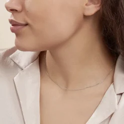 Marc Orian Colliers Fantaisie|Colliers > Chaîne Claudine Maille Forçat Argent Blanc
