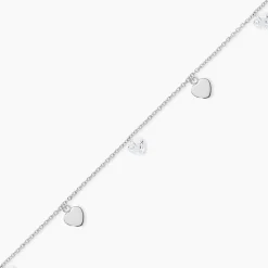 Chaîne De Cheville Delarie Argent Blanc Oxyde De Zirconium