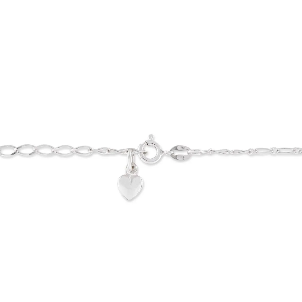 Chaîne De Cheville Laurelyn Maille Alternee 1/1 Argent Blanc