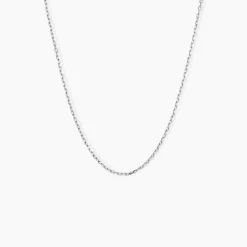 Chaîne Igoa Maille Forçat Diamantee Or Blanc