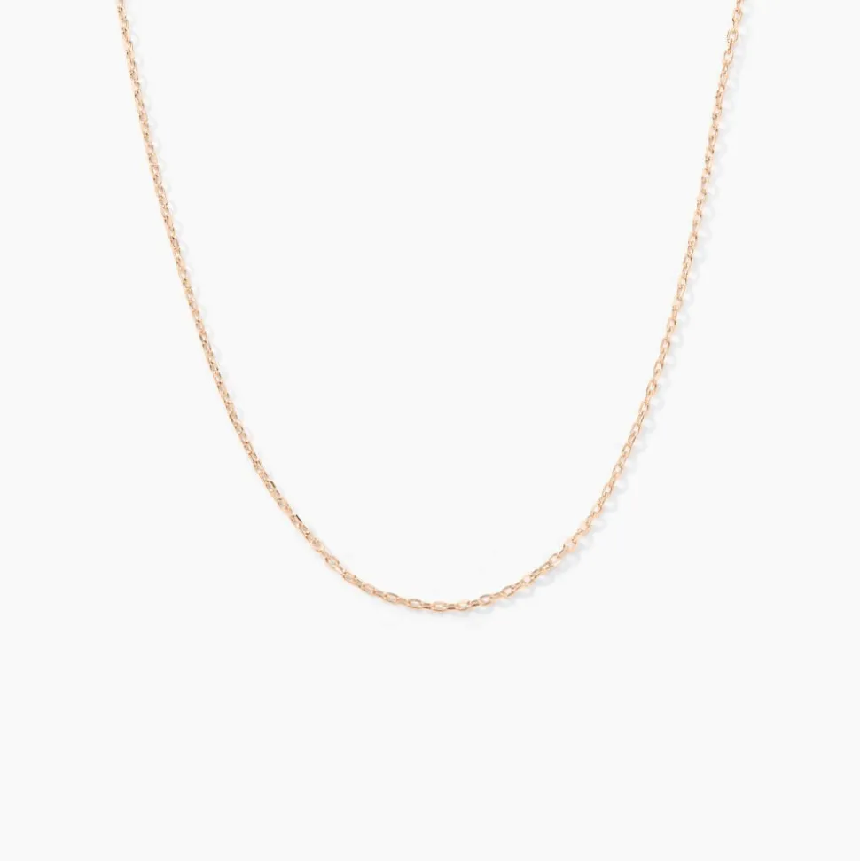 Chaîne Igoa Maille Forçat Diamantee Or Rose