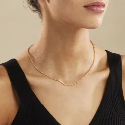 Marc Orian Colliers|Bijoux Femme > Chaîne Igoa Maille Forçat Diamantee Or Jaune