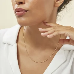 Marc Orian Colliers|Bijoux Femme > Chaîne Igoa Maille Forçat Diamantee Or Jaune