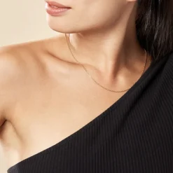 Marc Orian Colliers|Chaines Femme > Chaîne Igoa Maille Forçat Diamantee Or Jaune