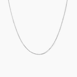 Marc Orian Colliers|Chaines Femme > Chaîne Igoa Maille Forçat Diamantee Or Blanc