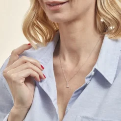Marc Orian Colliers|Chaines Femme > Chaîne Igoa Maille Forçat Diamantee Or Blanc