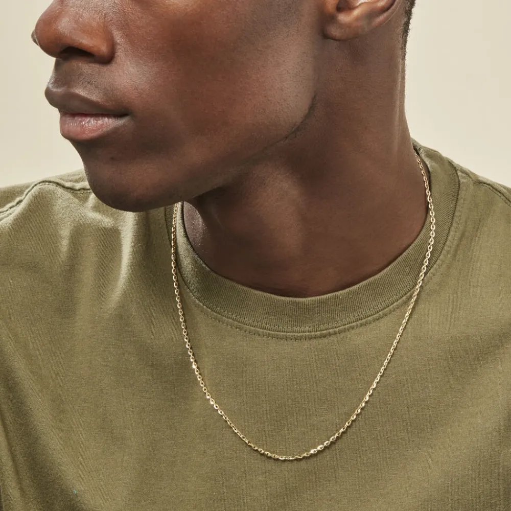 Marc Orian Colliers|Chaines Homme > Chaîne Igoa Maille Forçat Diamantee Or Jaune