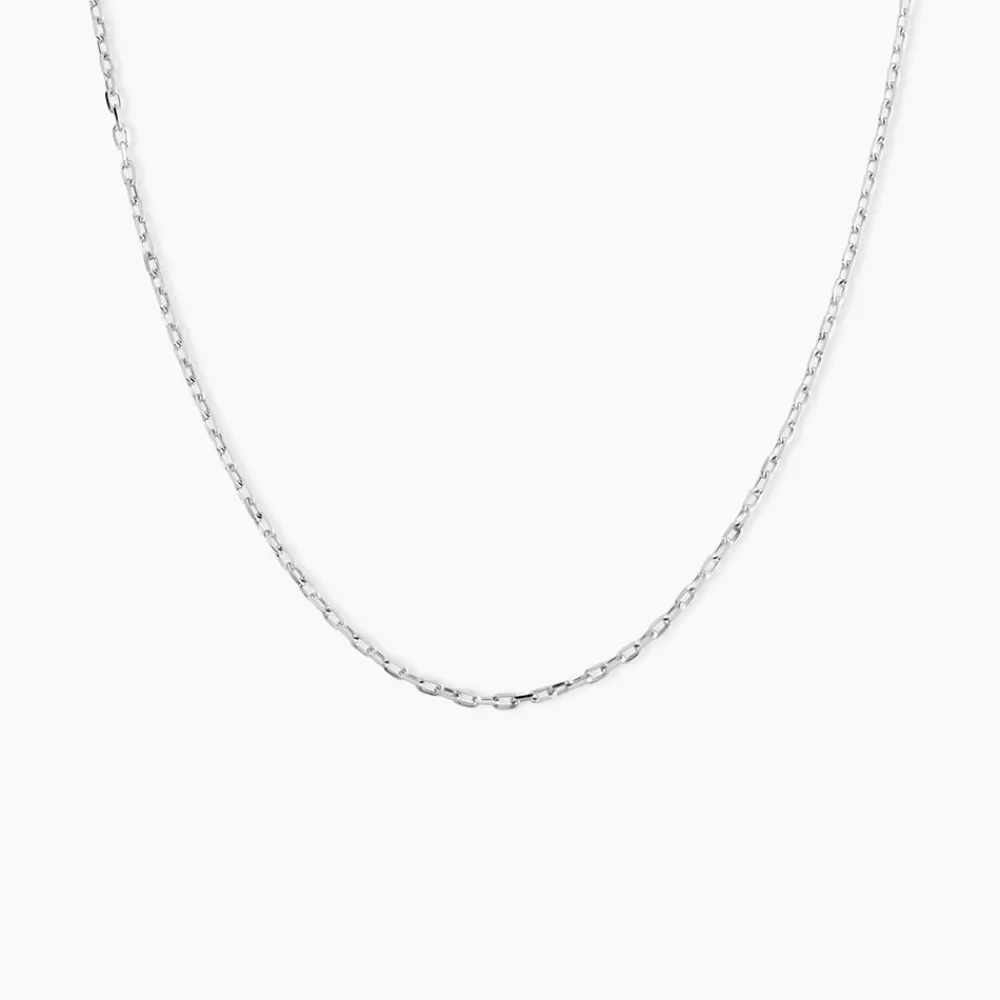 Marc Orian Colliers|Chaines Femme > Chaîne Igoa Maille Forçat Diamantee Or Blanc