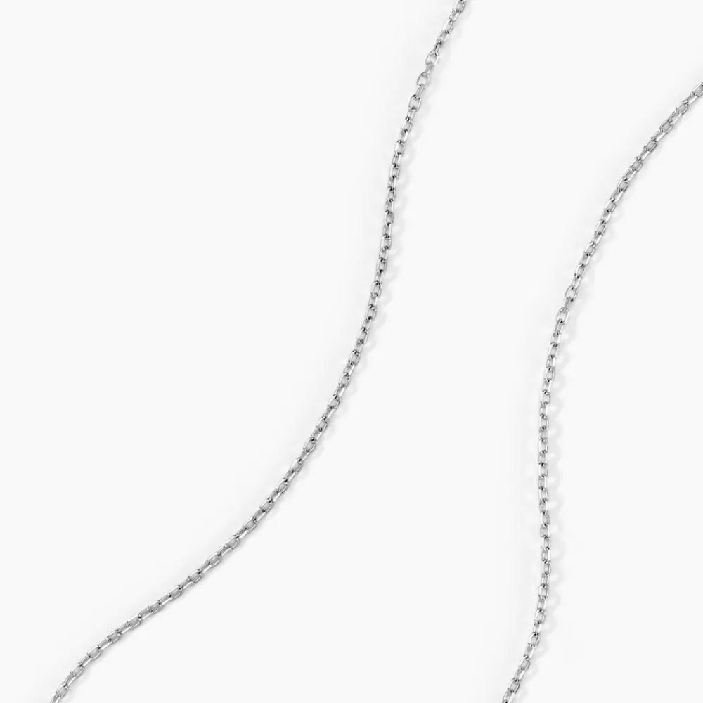 Marc Orian Colliers|Bijoux Femme > Chaîne Igoa Maille Forçat Diamantee Or Blanc