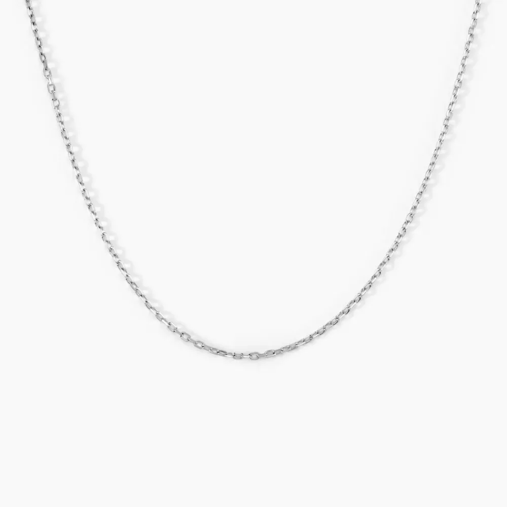 Marc Orian Colliers|Bijoux Femme > Chaîne Igoa Maille Forçat Diamantee Or Blanc