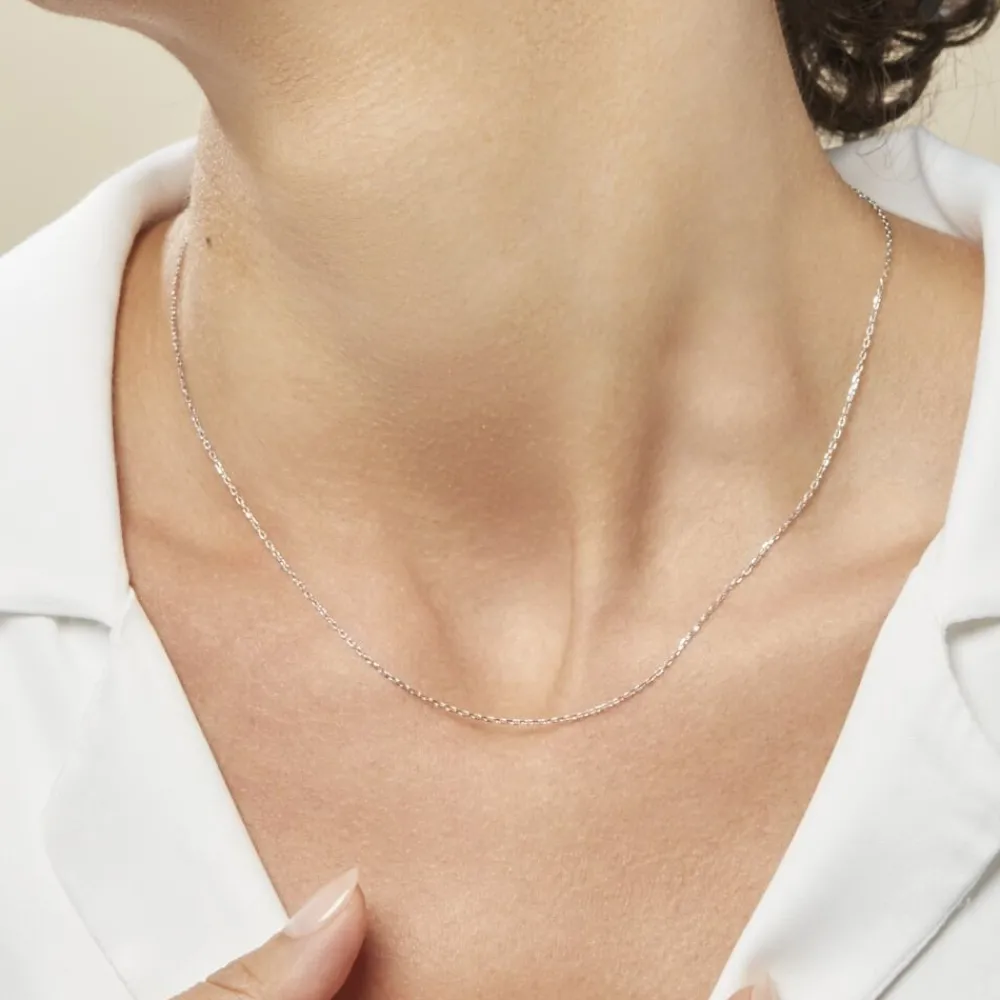 Marc Orian Colliers|Bijoux Femme > Chaîne Igoa Maille Forçat Diamantee Or Blanc