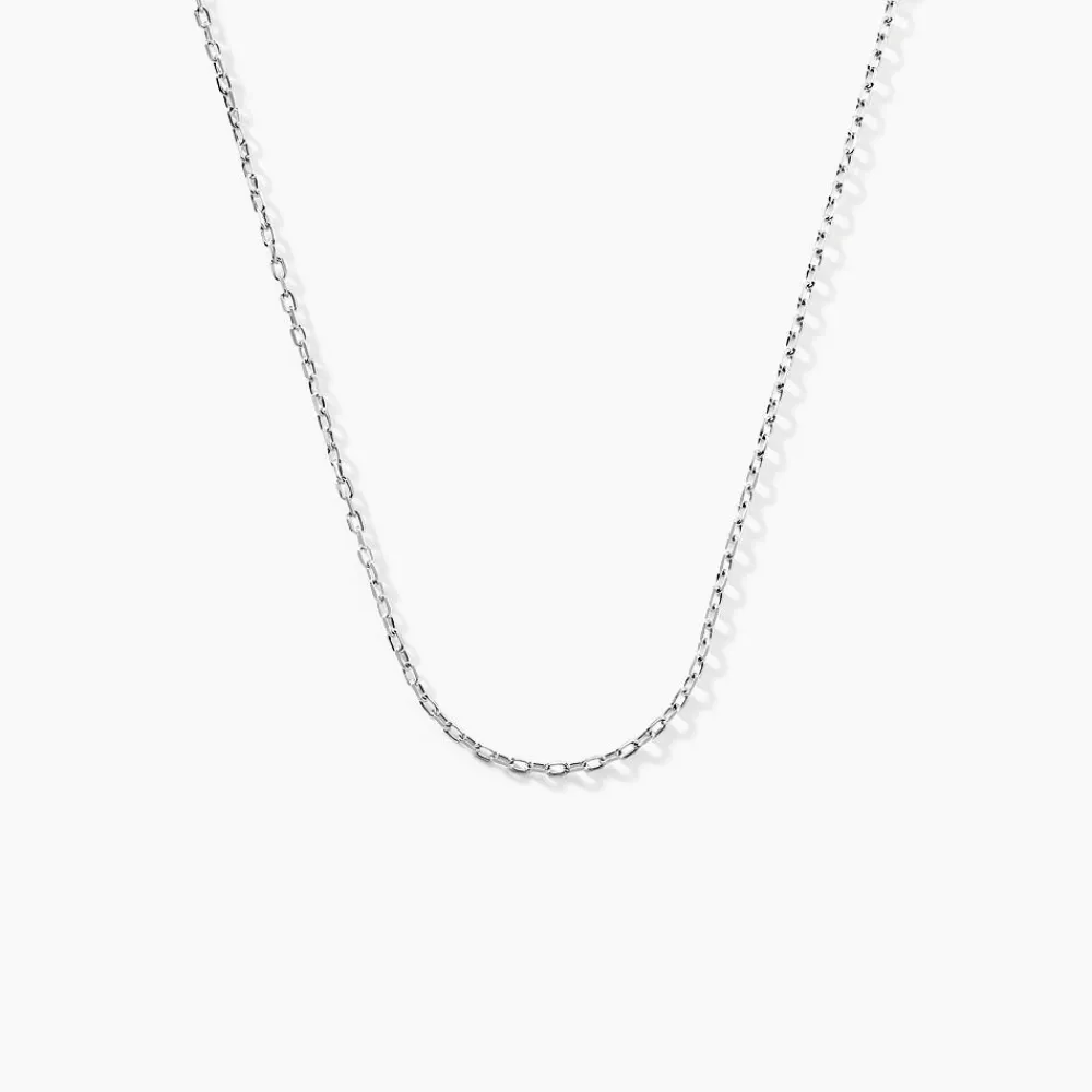 Marc Orian Colliers|Colliers Or > Chaîne Igoa Maille Forçat Diamantee Or Blanc