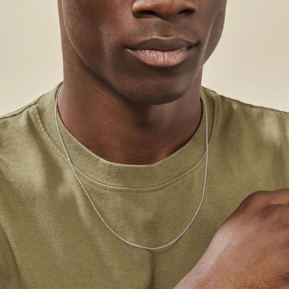 Marc Orian Colliers|Chaines Homme > Chaîne Ilan Maille Forçat Ronde Or Blanc