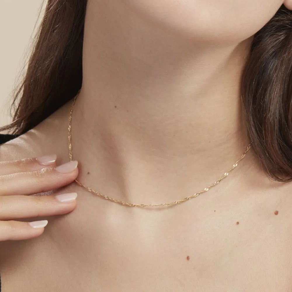 Marc Orian Colliers|Chaines Femme > Chaîne Imanie Maille Singapour Or Jaune