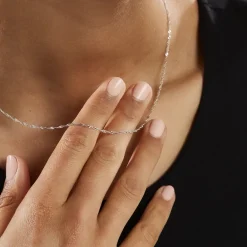 Marc Orian Colliers|Chaines Femme > Chaîne Imanie Maille Singapour Or Blanc