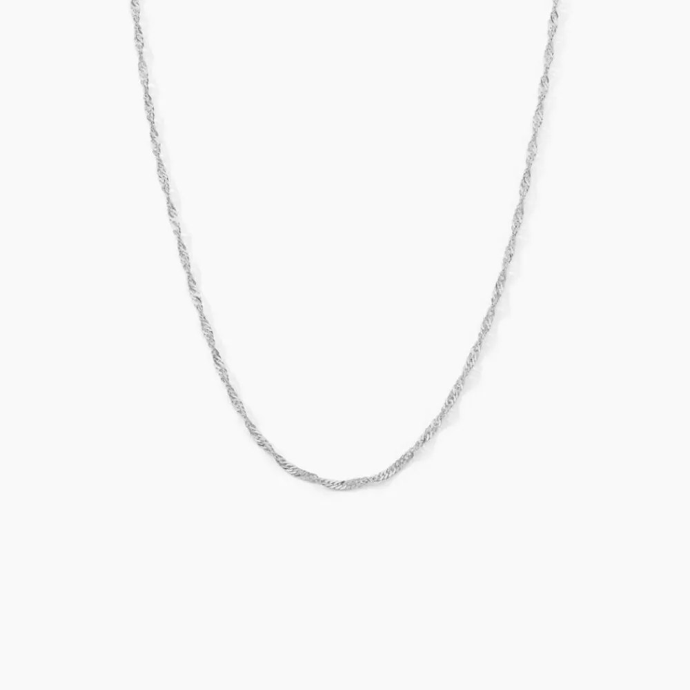 Marc Orian Colliers|Chaines Femme > Chaîne Imanie Maille Singapour Or Blanc