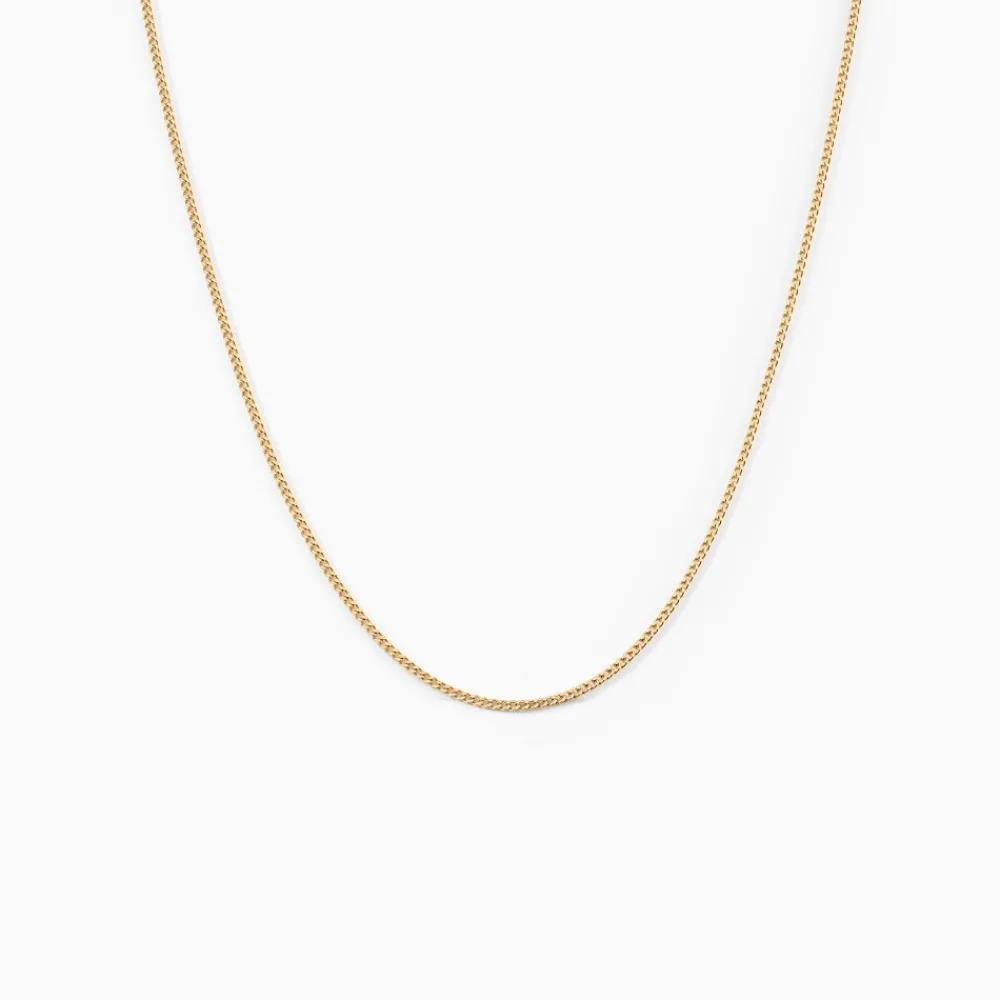 Marc Orian Colliers|Chaines Femme > Chaîne Ixia Maille Gourmette Diamantee Or Jaune