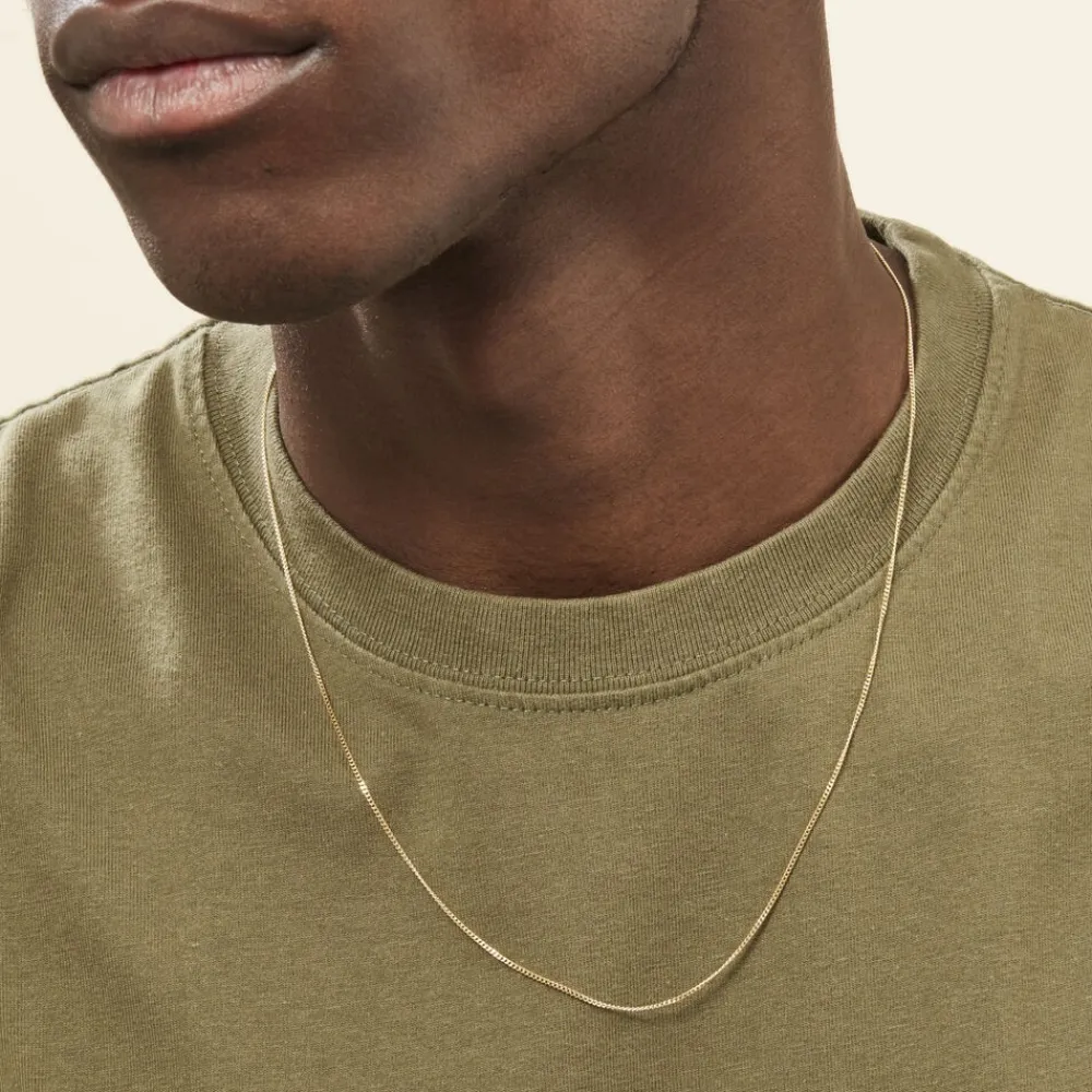 Marc Orian Colliers|Chaines Homme > Chaîne Ixia Maille Gourmette Diamantee Or Jaune