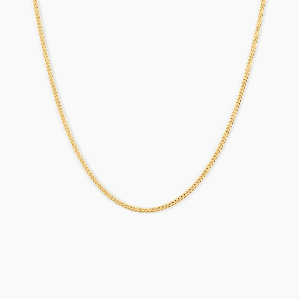 Marc Orian Colliers|Chaines Femme > Chaîne Ixia Maille Gourmette Diamantee Or Jaune