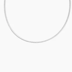 Marc Orian Colliers Fantaisie|Colliers > Chaîne Kassie Maille Omega Argent Blanc