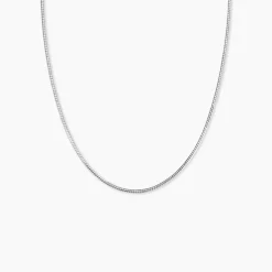 Chaîne Kassie Maille Omega Argent Blanc
